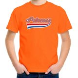 Princess/ Prinses sierlijke wimpel t-shirt oranje voor kinderen - EK/WK - Koningsdag shirts