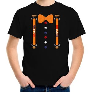 Holland - Kostuum T-shirt - Zwart - Voor Kinderen - EK/WK - Koningsdag Shirts
