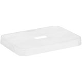 Opbergboxen/opbergmanden blauw van 5 liter kunststof met transparante deksel 25 x 18 x 12 cm