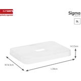 Opbergboxen/opbergmanden blauw van 5 liter kunststof met transparante deksel 25 x 18 x 12 cm