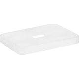 Opbergboxen/opbergmanden donkerblauw van 13 liter kunststof met transparante deksel 35 x 25 x 18 cm