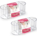 PlasticForte - Make-up Organizer - Transparant - Kunststof - 8 Vakjes
