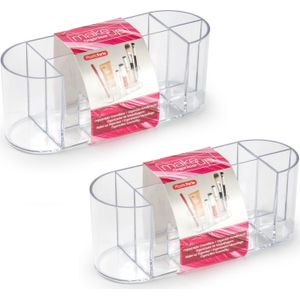 PlasticForte - Make-up Organizer - Transparant - Kunststof - 8 Vakjes