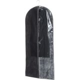Set van 10x stuks kleding/beschermhoezen pp zwart 135 cm inclusief kledinghangers - Kledingzak met klerenhangers