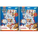 2x pakjes raam/autoraam kinder stickers - 4x velletjes per pakje - In Paw Patrol thema