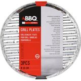 Set van 9x stuks barbecue grillschalen ovaal 35 cm - Vlees grillen - BBQ rooster