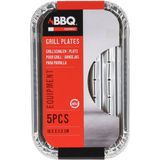 Set van 15x stuks barbecue grillschalen rechthoekig 11 x 18 cm - Vlees grillen - BBQ rooster