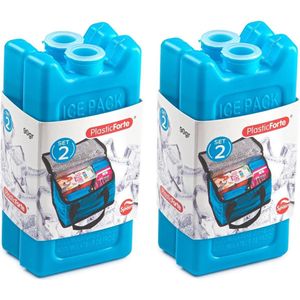 Voordeelset van 8x stuks koelelementen 11 x 5.5 cm in het blauw plastic