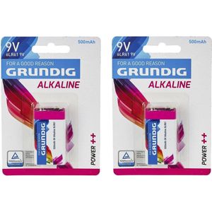 Grundig - V9 Plus - Alkaline Batterijen - 9 Volt - 4 Stuks