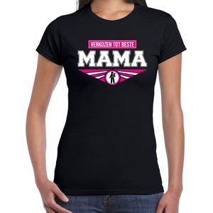 Verkozen tot beste mama t-shirt dames - verjaardag Moederdag - cadeau voor haar