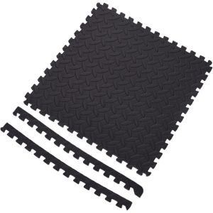 18x Foam vloermat/zwembad tegels antraciet/zwart 40 x 40 cm - Wasmachine - Fitness - Multifunctioneel