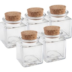 EUBSWA Glazen mini-flessen met kurk, 20 ml, set van 40, reageerbuis met kurk, kleine glazen met deksel, kleine flessen om te vullen, voor bruiloft, feest, decoraties, accessoires EUBSWA Glazen mini-flessen met kurk, 20 ml, set van 40, reageerbuis met kurk, kleine glazen met deksel, kleine flessen om te vullen, voor bruiloft, feest, decoraties, accessoires