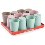 Schenkkan - Transparant - 2 Liter - Met Mintgroene Deksel - Voordeelset Met 12x Kunststof Glazen