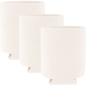 3x blikjes koeler - koelhoud hoesje - bierblik hoesje - wit - Frisdrank/bier blikjes koel houden - Koelelementen