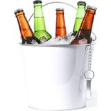 IJsemmer - 6L - Metaal - Wit - Inclusief Flesopener