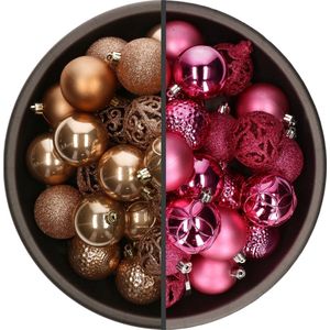 Set van 3 glazen kerstballen (D80 mm) Leana Transparant - Kerstballen