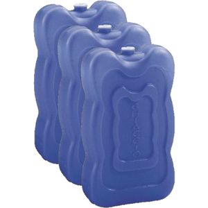 Set van 3x stuks grote koeltas/koelbox koelelementen blauw 350 gram 18 x 11 cm - Koel houd artikelen