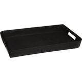 Dienbladen/serveerbladen rechthoekig antraciet met handvaten verschillende formaten