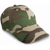 Set van 2x stuks camouflage baseballcaps petjes voor volwassenen - groene legercaps