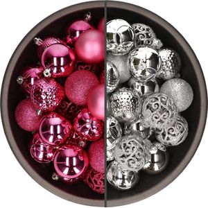 DEUBA® Set van 102 kerstballen met een diameter van 3-6 cm, mat