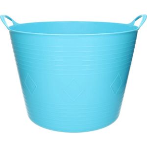 Flexibele kuip - 40 liter - blauw - kunststof - D45 cm - emmer - wasmand