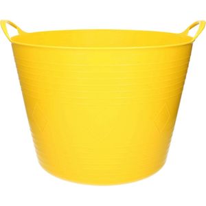 Flexibele kuip 40 liter geel kunststof D45 emmer wasmand