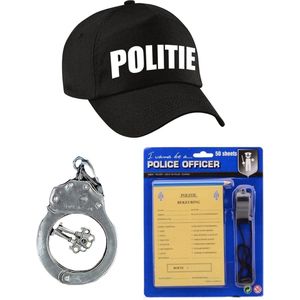 Politie verkleed set pet met accessoires voor kinderen - Verkleedkleding artikelen