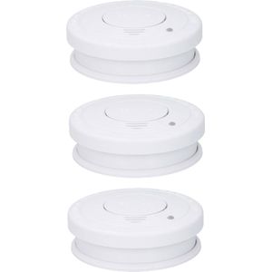 Grundig set van 3x stuks optische rookmelders plafond wit 10 x 3 cm