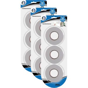 Pakket van 9x rollen dubbelzijdig foam tape