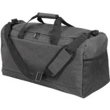 Reistas/sporttas/weekendtas donkergrijs met schoenenvak 54 x 31 x 26 cm - 40 liter inhoud