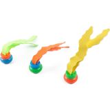 Set van 9x stuks gekleurd zeewier van kunststof - Zwembad speelgoed - Waterspeelgoed - Duikspeelgoed