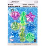 Set van 24x stuks gekleurde duikspeeltjes van kunststof - Zwembad speelgoed - Waterspeelgoed - Duikspeelgoed