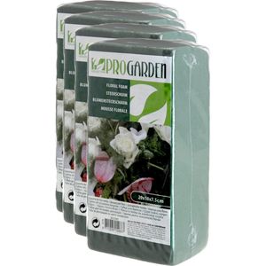 Steekschuim/oase - nat - 20 x 10 x 7 cm - groen - 4x stuks