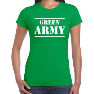 Green army Groene leger supporter fan t-shirt groen voor dames - Milihirt