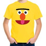 Bellatio Decorations - Geel - Verkleed T-shirt - Kinderen - Cartoon Knuffel Gezicht