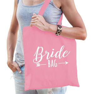Katoenen tasje bride bag licht roze dames - Accessoires bruiloft