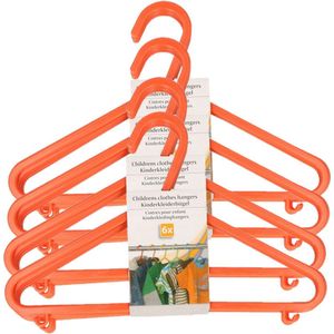 Plastic kinderkleding / baby kledinghangers oranje 24x stuks 17 x 28 cm