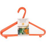 Plastic kinderkleding / baby kledinghangers oranje 30x stuks 17 x 28 cm