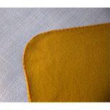 Polyester fleece deken/dekentje/plaid 170 x 130 cm mosterd geel