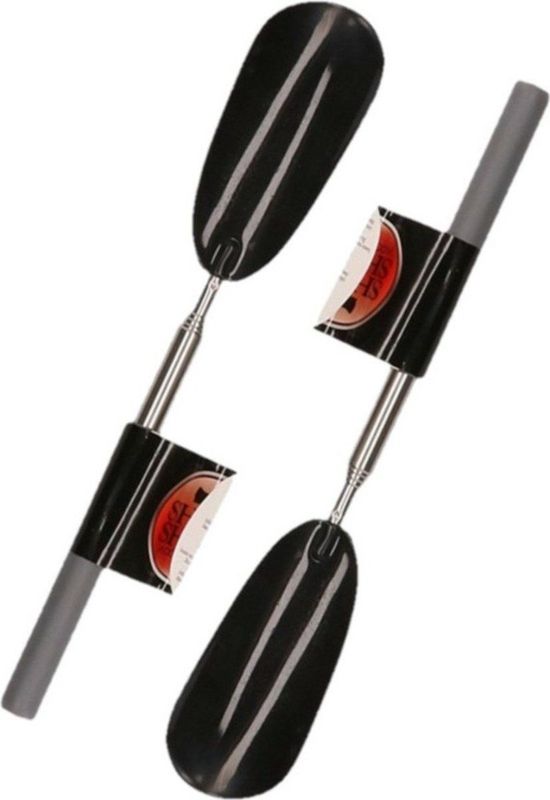 Multipak van 2x stuks uitschuifbare schoenlepel grijs - Schoenlepels