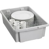 Sunware opslagbox kunststof 17 liter lichtgrijs 45 x 36 x 14 cm met afsluitbare extra hoge deksel