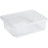 Sunware 2x opslagboxen kunststof 17 liter transparant 45 x 36 x 14 cm afsluitbare extra hoge deksel