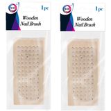 Nagelborstels - 2 stuks - hout - 10 cm