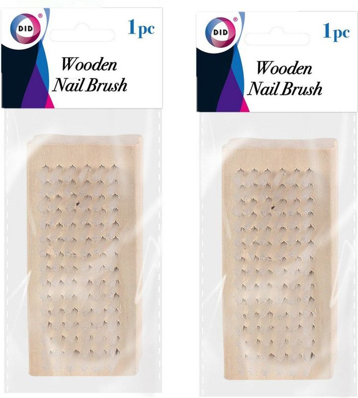 Nagelborstels - 2 stuks - hout - 10 cm