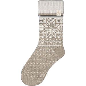 Apollo - Huissokken - Beige - Wol - Warme Huissokken voor Dames
