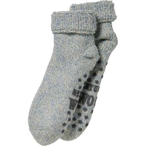 Apollo - Huissokken - Blauw Melee - Slofsokken - Maat 27-30