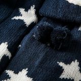 Apollo - Dames huissokken/slofsokken - navy/wit sterren - maat 36-41 - Anti-slip