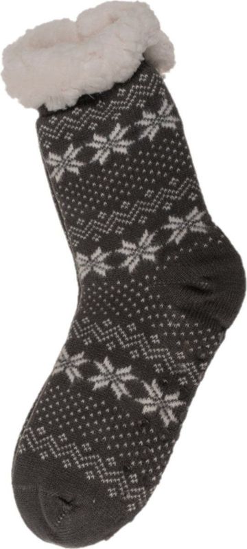 Out of the blue Nordic huissokken/slofsokken - dames - gebreid - choco bruin - maat 36-41