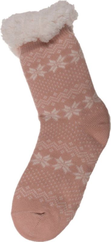 Out of the blue Nordic huissokken/slofsokken - dames - gebreid - oud roze - maat 36-41