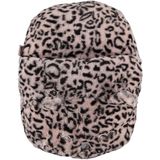 Apollo - Fleece deken blauwgrijs 125 x 150 cm met voetenwarmer slof cheetah one size
